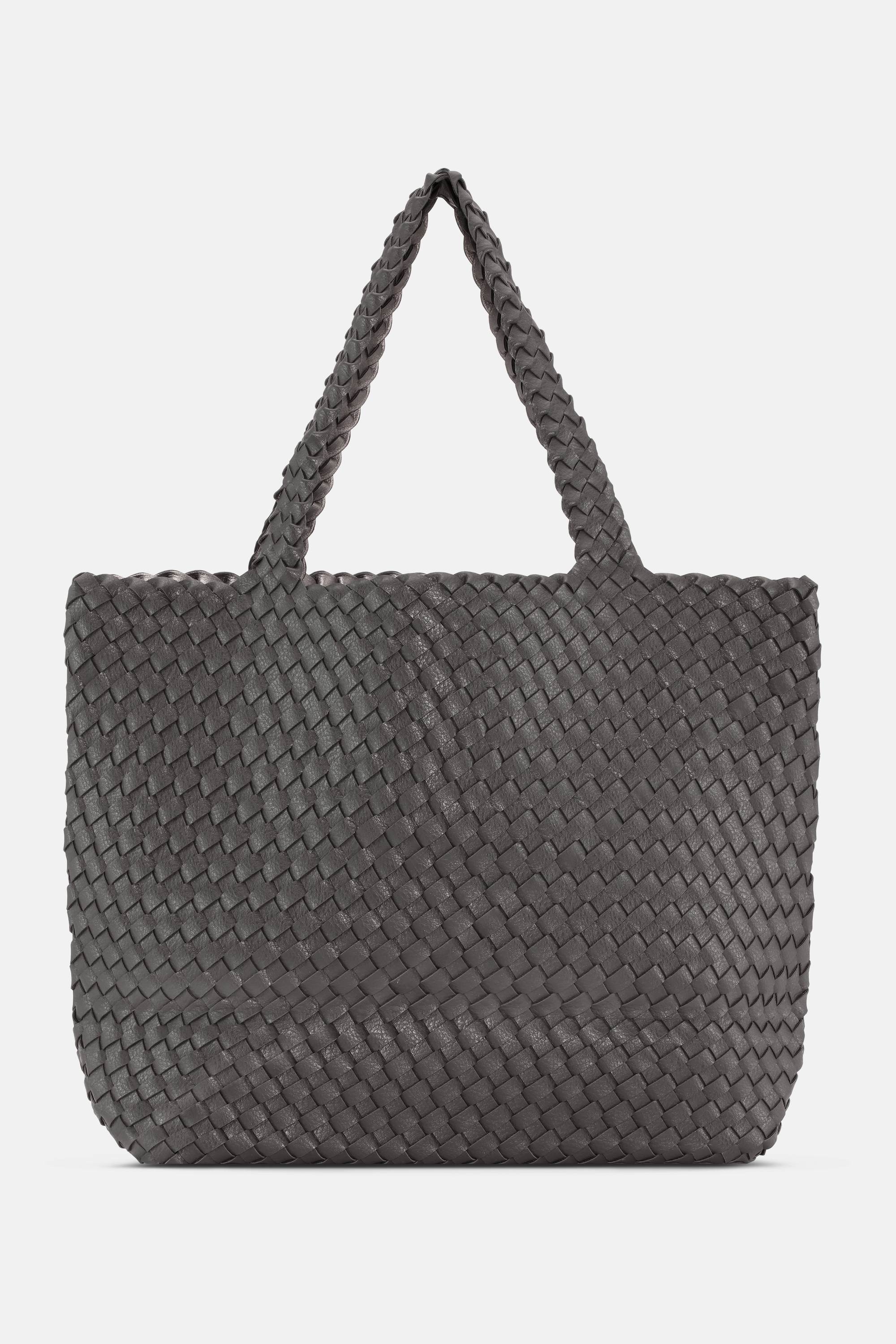 Tote Bag Flettet - Dark Shadow Gun Metal